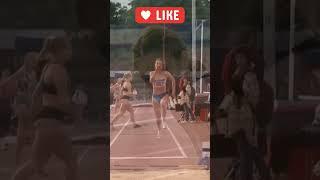 Beautiful Russian Female Long Jumper Thrills Fans #shorts