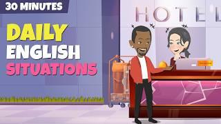 Practice English with Daily English Situations for Beginners | 30 Minutes English Conversations