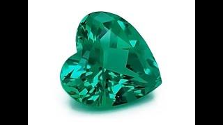 Chatham Heart Emeralds: Lab grown heart shaped emeralds