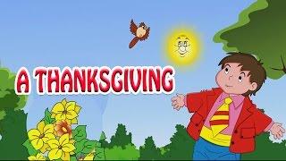 A Thanksgiving Prayer - Animated Nursery Rhyme in English