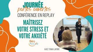 Maîtrisez enfin votre stress et votre anxiété ! - Conférence deTania Lafore chez Réa-Active à Annecy