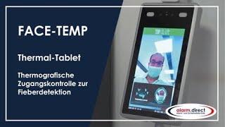 FACE-TEMP Tablet: Thermografische Zugangskontrolle zur Fieberdetektion (Deutsch)