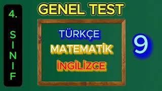 4 SINIF GENEL TEST 9