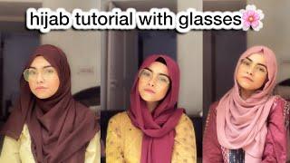 Hijab tutorial with glasses | hijab style with glasses | hijab tutorial | hijab |  #youtube