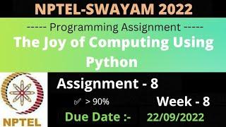 NPTEL: The Joy Of Computing Using Python Week 8 Programming Assignment Answers