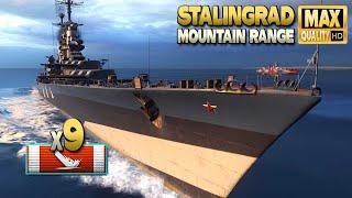 Cruiser Stalingrad: 9 ships destroyed - World of Warships