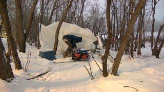 Man camping on Winnipeg riverbank embraces premier's plan to address homelessness