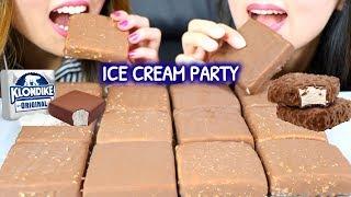 ASMR KLONDIKE ICE CREAM PARTY 초콜릿 아이스크림 리얼사운드 먹방 アイスクリーム 冰淇淋 Kem cây | Kim&Liz ASMR