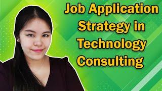 HOW TO GET A JOB IN TECHNOLOGY CONSULTING: Application Strategy | CAREER COACHING WITH CHRISTINE