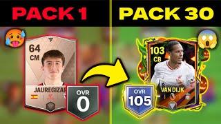 Can I Beat FC Mobile Opening 30 PACKS Only? 0$ Spent (0 OVR to 105 OVR)