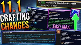 11.1 Profession Skill Points Reset | Stats Buffs & Nerfs | SPEEDRUN Enchanting to 100% in 1 Day!