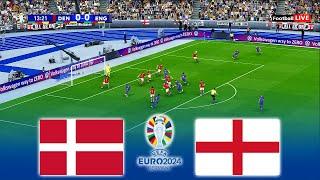 DENMARK vs ENGLAND I EURO CUP 2024 I FULL MATCH ALL GOALS | Realistic eFOOTBALL PES