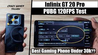 Infinix GT 20 Pro 120FPS PUBG Test Telugu || FPS, Heating and Battery Drain