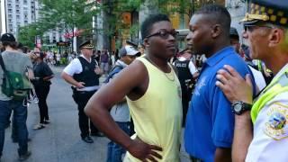 Activist Ja'Mal Green at Taste of Chicago protest July 9, 2016