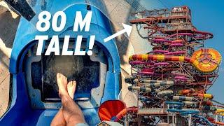 World's TALLEST Water Slide POV | Vertigo at Meryal Waterpark Qatar