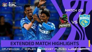 Extended Highlights | St Kitts and Nevis Patriots vs Saint Lucia Kings | CPL 2024