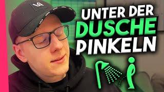 Pinkeln unter der Dusche.