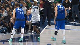 Luka Doncic limps to locker room after non-contact leg injury vs Timberwolves 