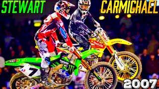 RICKY CARMICHAEL VS JAMES STEWART - 2007 SUPERCROSS