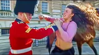 Karen tries to fight royal guard (BIG MISTAKE)