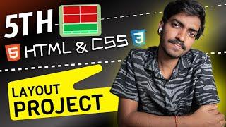 10 HTML CSS Practice  PROJECTS  Hindi  2024 | Project 5 | Basic To Advance Layout