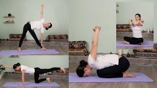 Yoga for beginners at home. Healthy and flexible body in 40 minutes