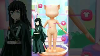 #demonslayer Muichiro Tokito makeover by my talking angela 2#muichirotokito #shorts