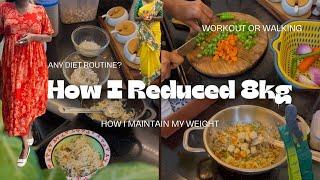 How I reduced 8kg ️ Casual Diet Plan Days In My Life - Weekday Routine || My Diet Food Plan ️