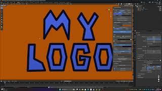 Easy #Logos with #Blender #LineArt!