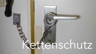 Kettenschutz an der Haustür montieren   Anleitung