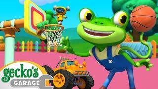 Gecko Basketball Bedlam! | Gecko's Garage | Trucks For Children | Cartoons For Kids