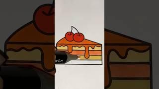 Cherry Cake ASMR #colorwithme #coloringcommunity #coloringwithmarkers #markersounds #markerasmr #fup