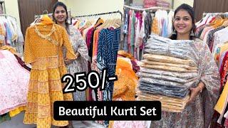 COTTON KURTIS COLLECTION THREE PIECE SET | KURTI PANT DUPATTA JAIPUR WHOLESALER