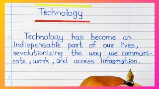 Technology Essay in English | Write an Essay on Technology | English Essay | GSV Education
