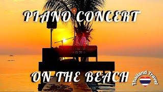 LIVE PIANO MUSIC SUNSET CONCERT on the beaches of Koh Phangan / Thailand Travel vlog