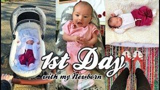 1st Day in Life Alone with my Newborn Baby Girl | PlantPowerBaby