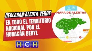 Declaran alerta Verde en todo el territorio Nacional por el Huracán Beryl