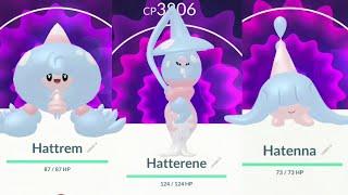  oh my god!!! *HATTERENE* evolution line pokemon go.