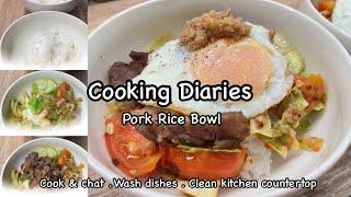 Daily Home Vlog | Cooking Diaries | Let's cook & chat | Pork Rice Bowl (Butadon)