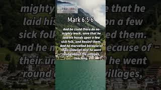 Daily Bible Verse: Mark 6:5-6 #wordsofjesuseachday #bibleverse #wordfortoday   #todaysbibleverse