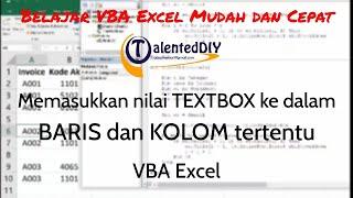 Memasukkan nilai dari textbox ke dalam excel sesuai BARIS nama dan KOLOM tanggal pada tabel - VBA