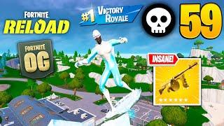 59 Elimination Solo Vs Squads Reload "Zero Builds" Gameplay Wins (Fortnite RELOAD chapter 6)