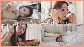 [도영이] 한여름의 별거없는 집순이 일상 VLOG #수박화채 #메이크업 #카메라언박싱 #SONY_RX100M4