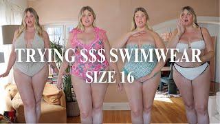 $$$ "skinny" SWIMWEAR haul | montce + blackbough + ta3 + aquari + beach riot | SIZE 16 plus midsize