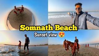 Somnath beach | Horse riding | 5 pandav caves | Ocean view | Gujarat trip part-2