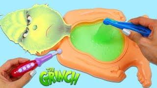 Dr. Suess The Grinch Has Green Slime Belly Surprises!