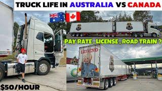 Trucking Life in Australia vs Canada  Pay Rate , License , Punjabi Truck Driver | Truck Vlogs