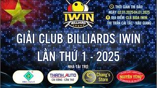 LIVE | A TRÍ (HOLIDAY) - A LỘC (IWIN) GIẢI CAROM 3C TRANH CUP IWIN HẬU GIANG