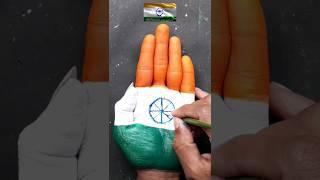 Indian flag painting on hand  #indianflag #art #shorts