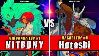 GGST | NITRONY (Giovanna) VS Hotashi (Nagoriyuki) | Guilty Gear Strive High level gameplay